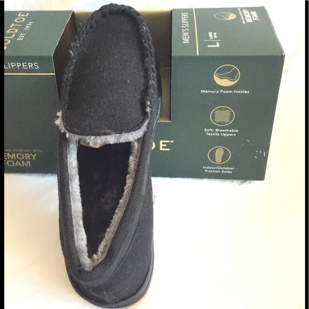 Gold Toe Memory Foam Men’s Slippers NWT